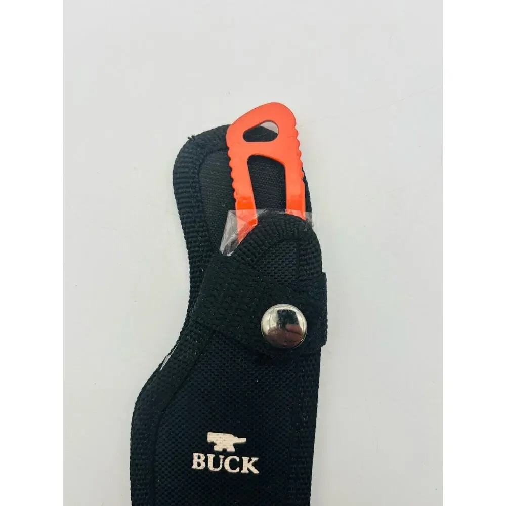 New Buck Knife 135-BK Fixed Blade Caper Knife Stainless Steel w/ sheath Orange
